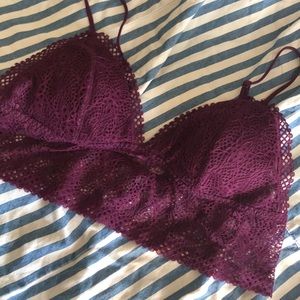 purple pullover lace bralette medium